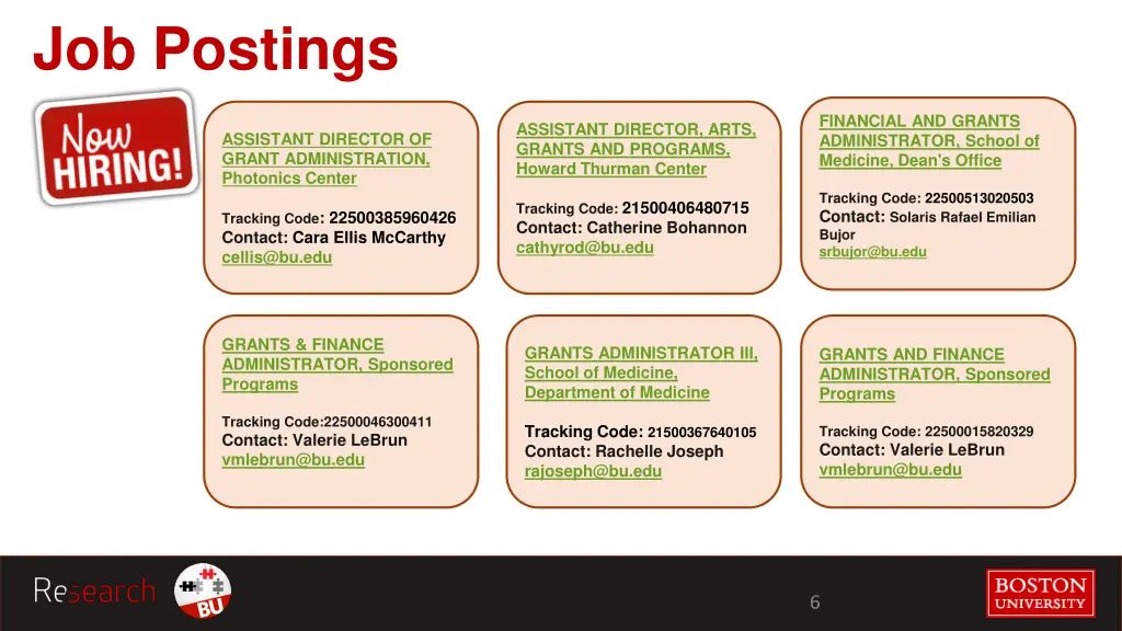 job postings