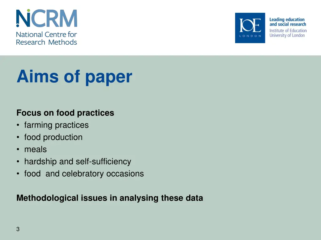 aims of paper
