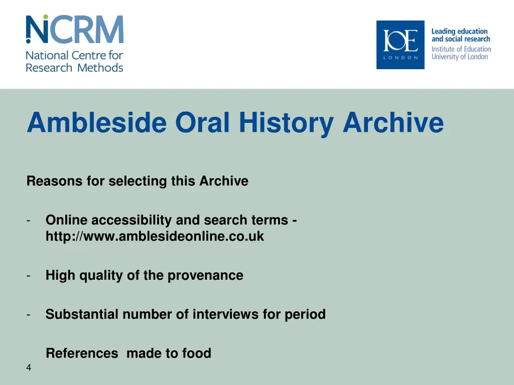 ambleside oral history archive