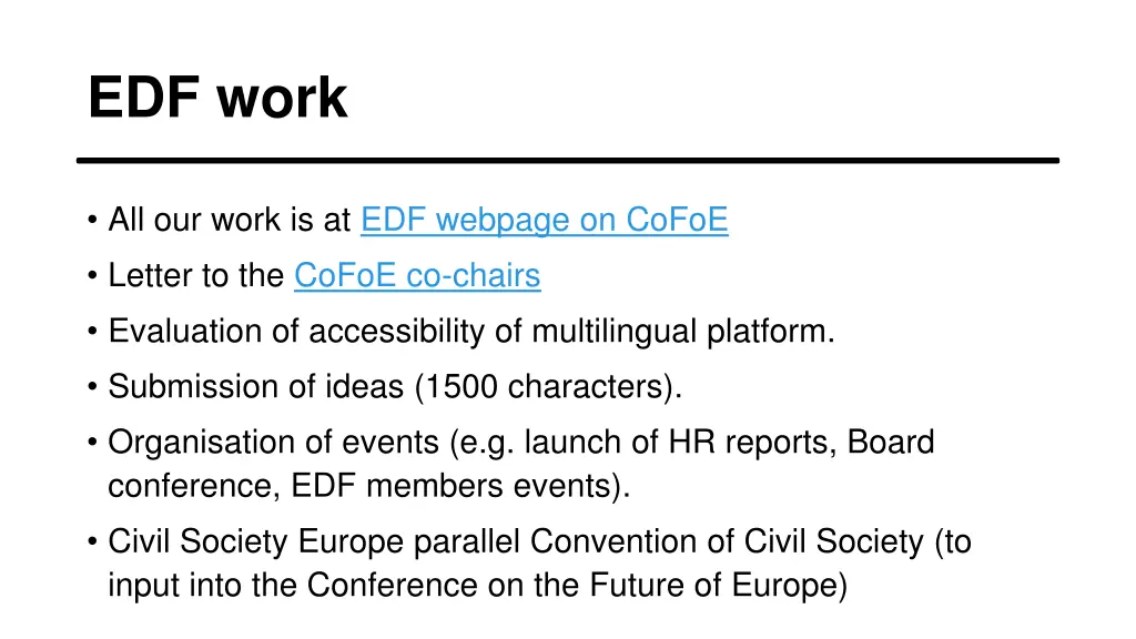 edf work