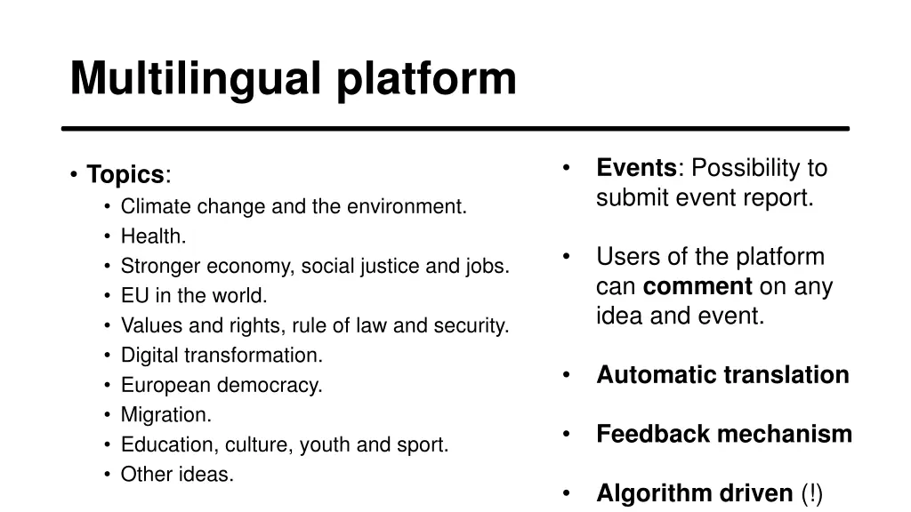 multilingual platform