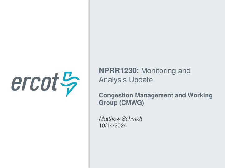 nprr1230 monitoring and analysis update