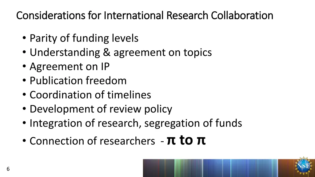 considerations for international research