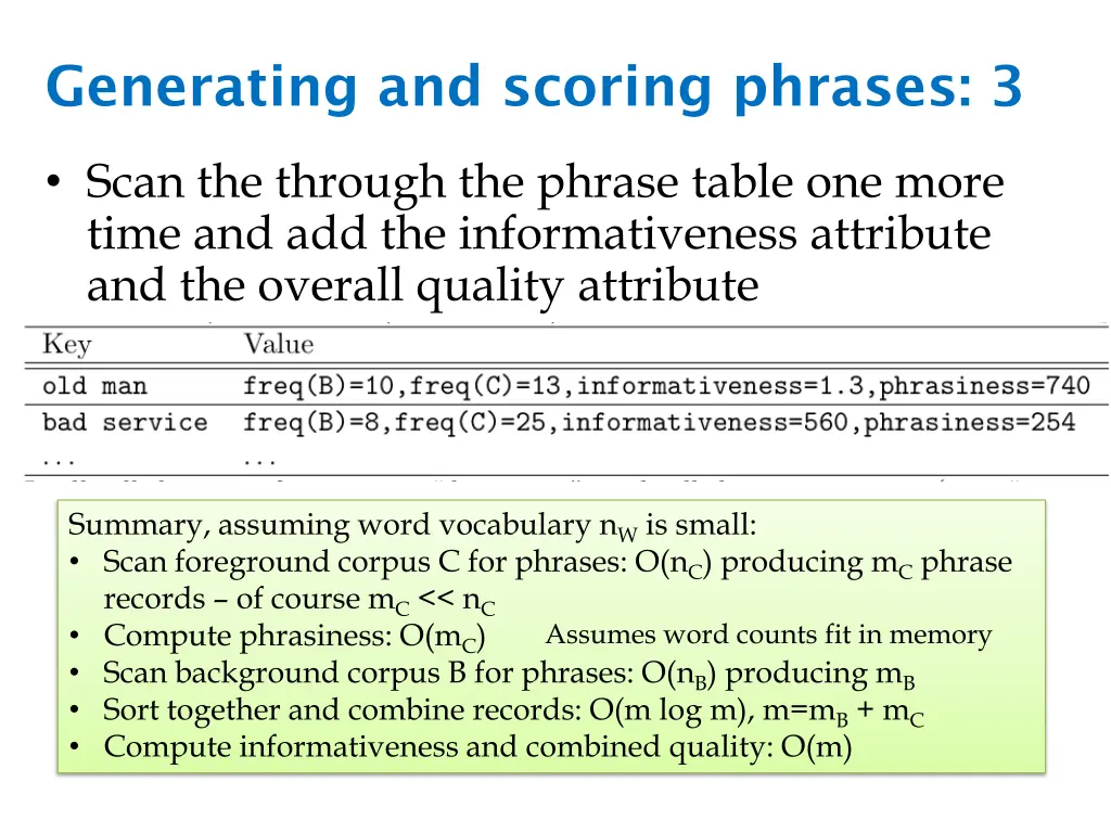 generating and scoring phrases 3