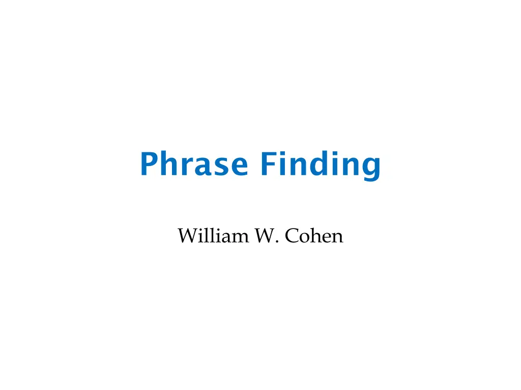 phrase finding