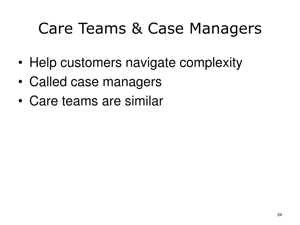 care teams case managers