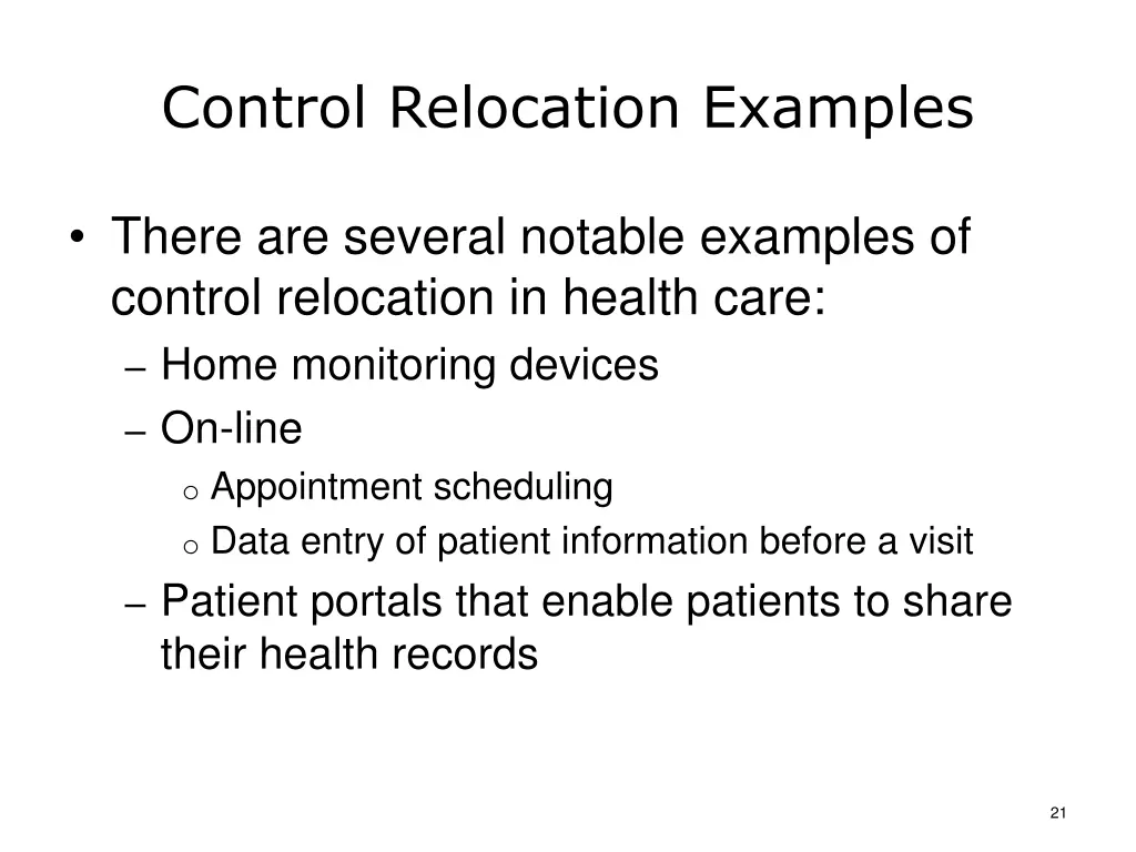 control relocation examples