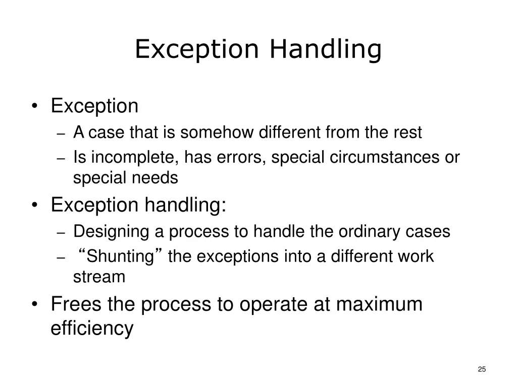 exception handling