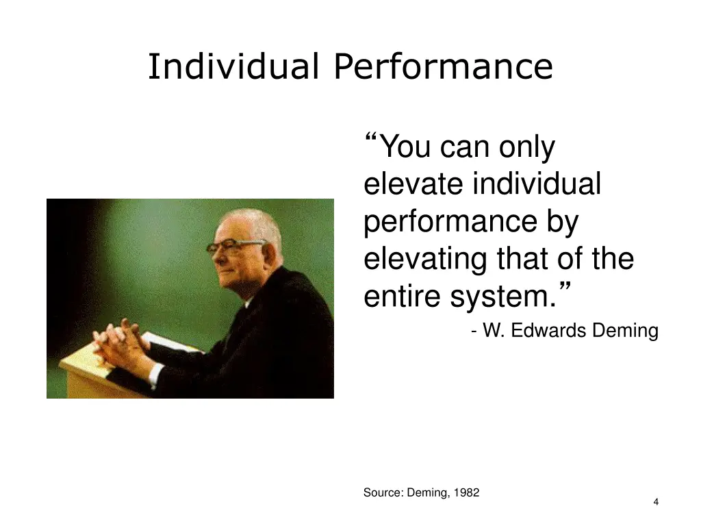 individual performance