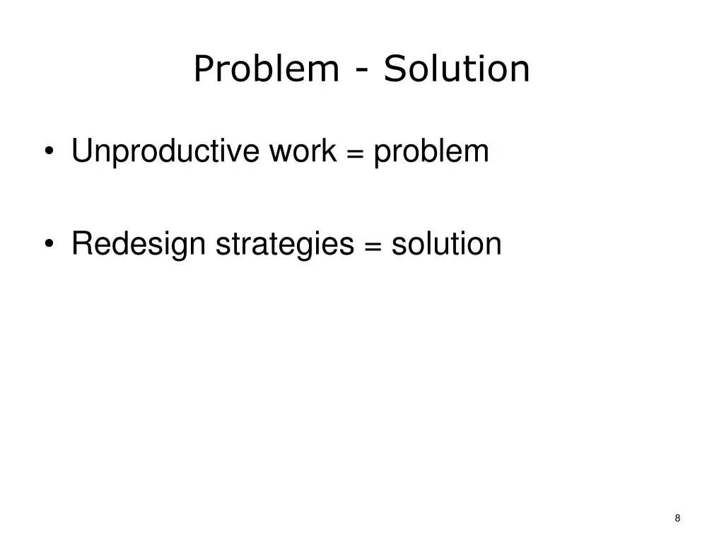 problem solution