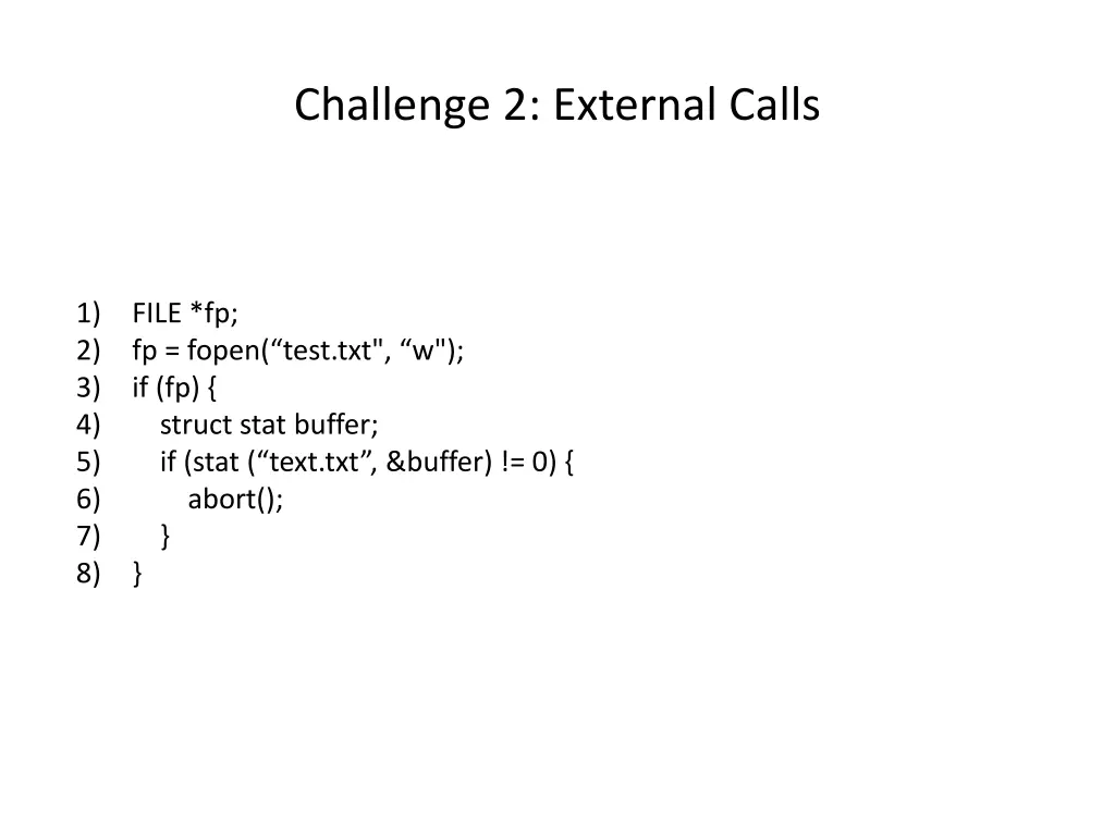 challenge 2 external calls