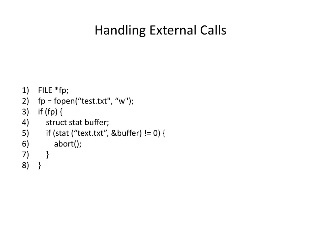 handling external calls
