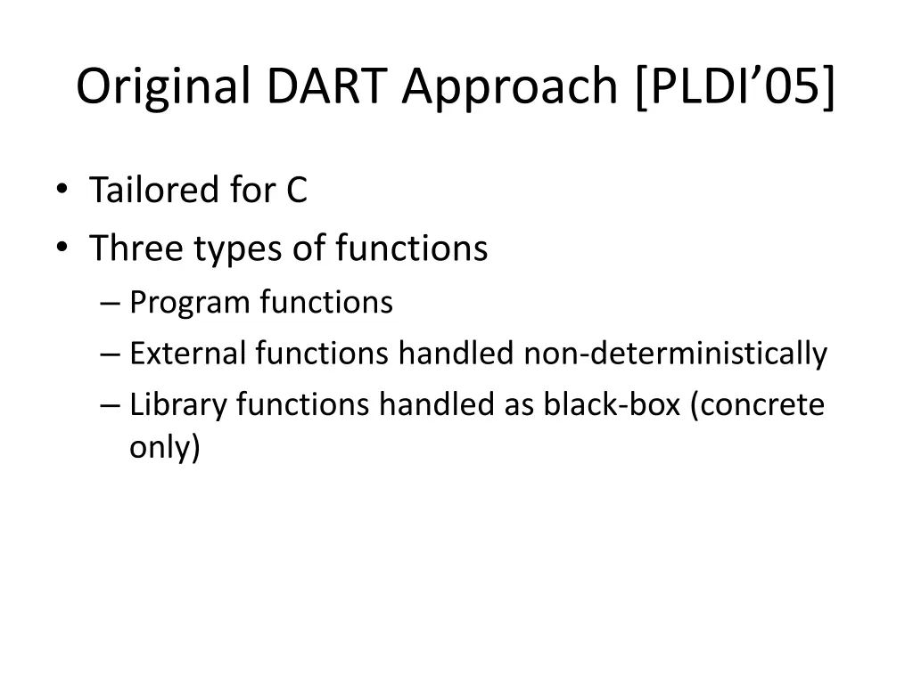 original dart approach pldi 05