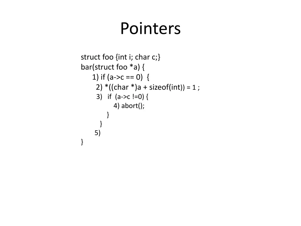 pointers