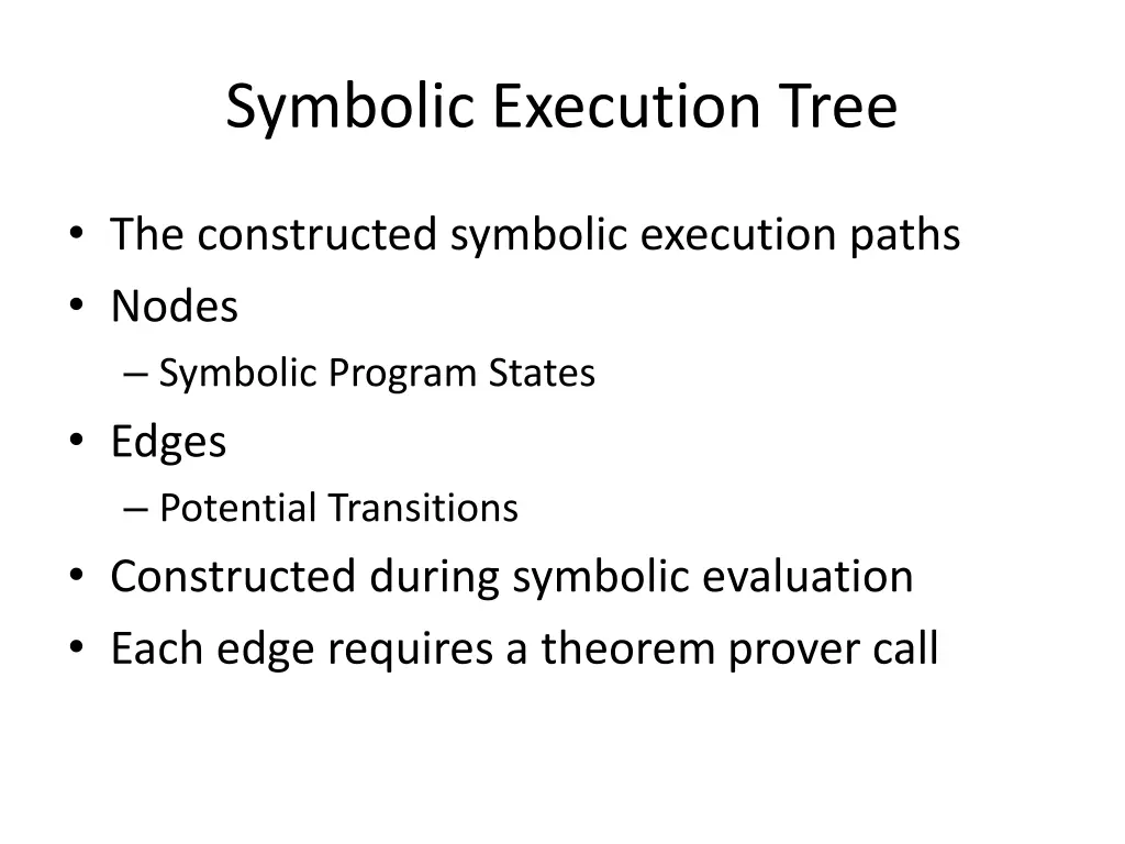 symbolic execution tree