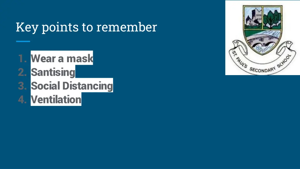 key points to remember