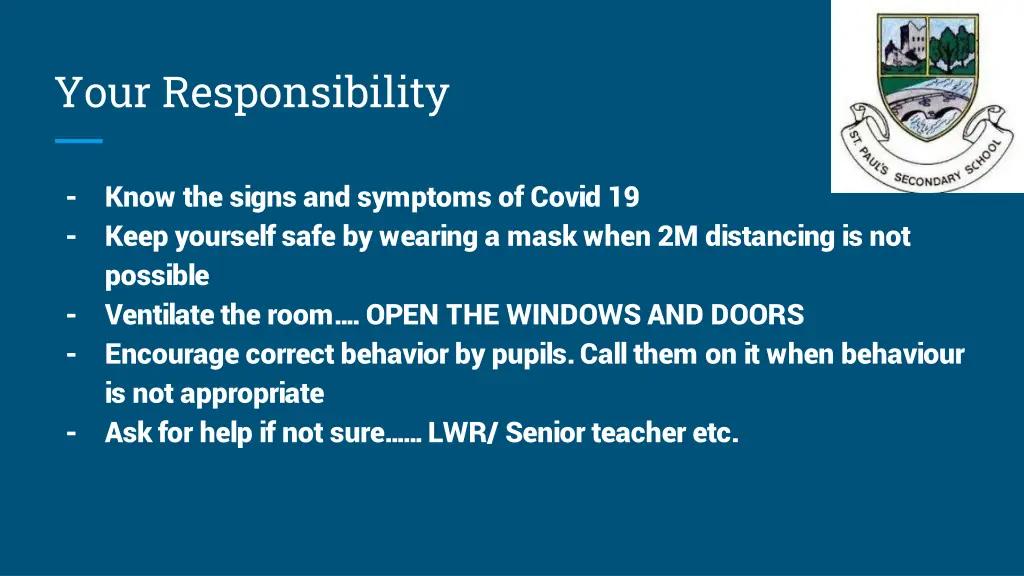 your responsibility