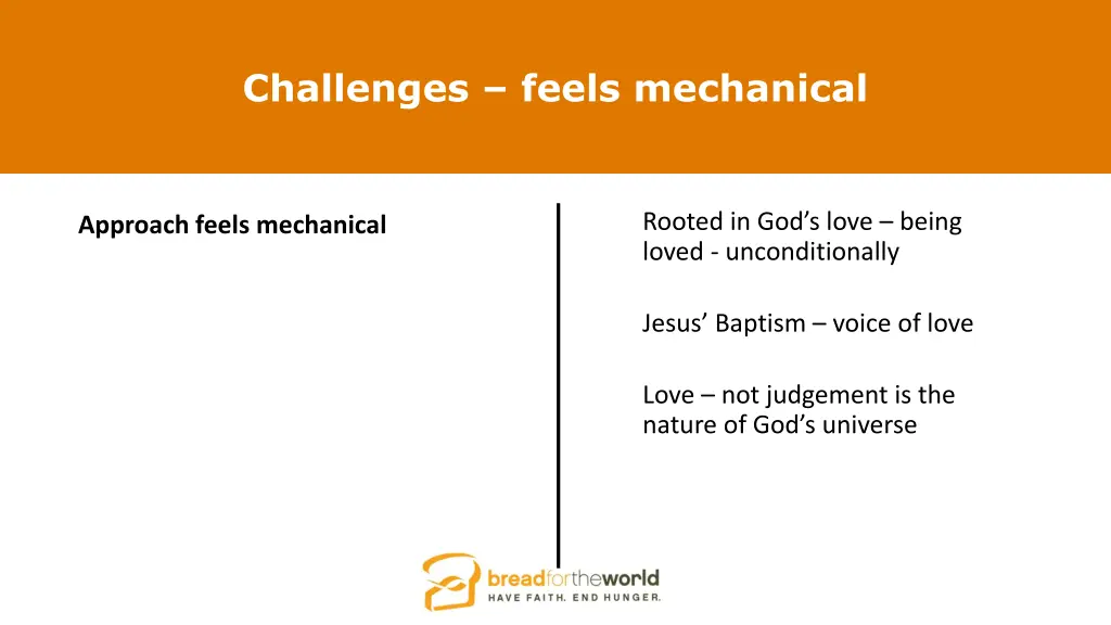 challenges feels mechanical
