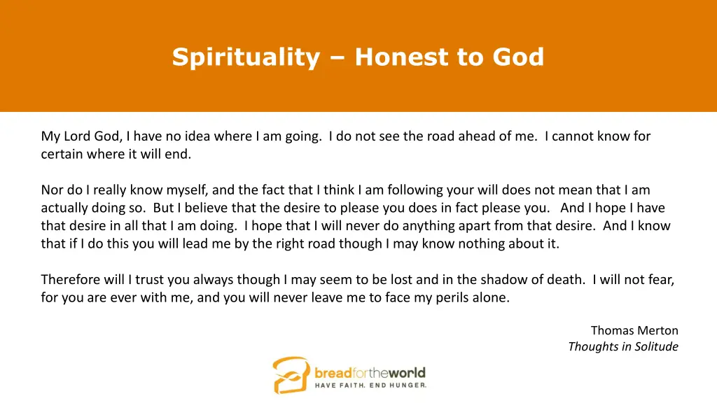 spirituality honest to god