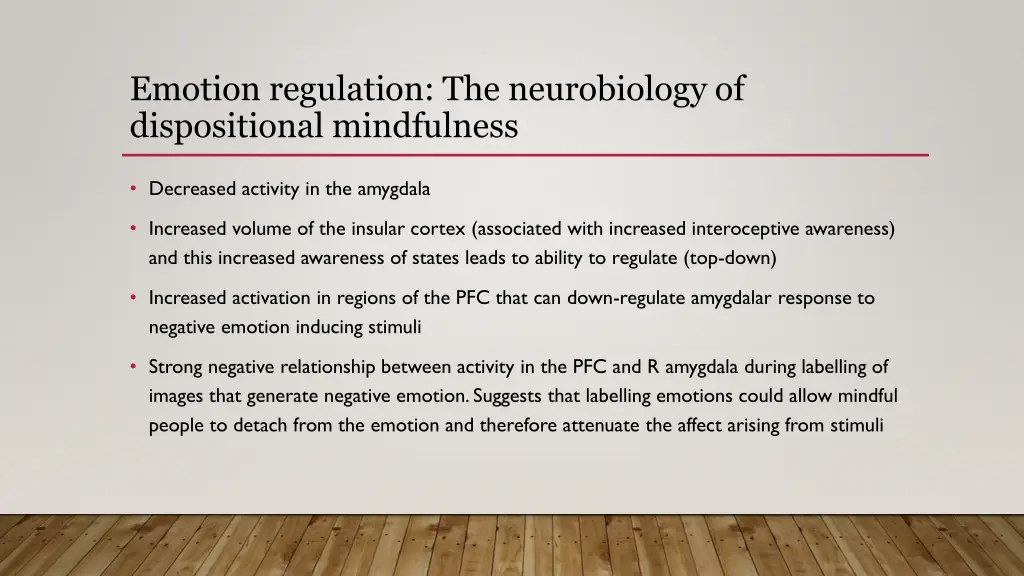 emotion regulation the neurobiology