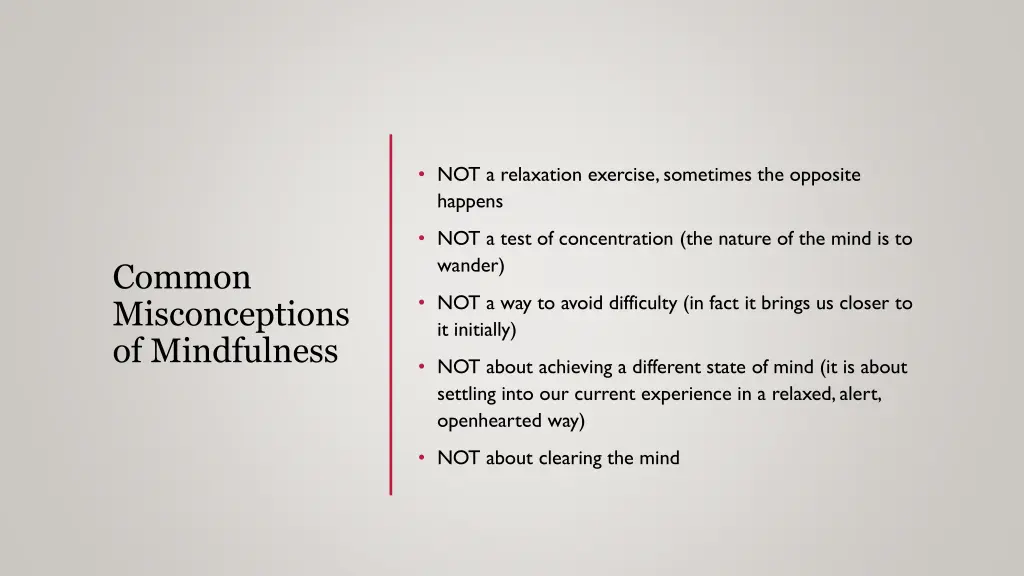 not a relaxation exercise sometimes the opposite