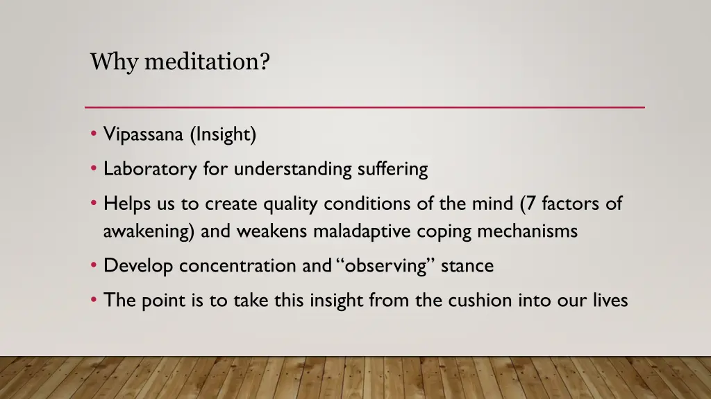 why meditation