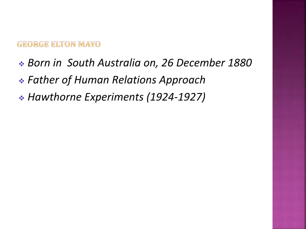 george elton mayo 1