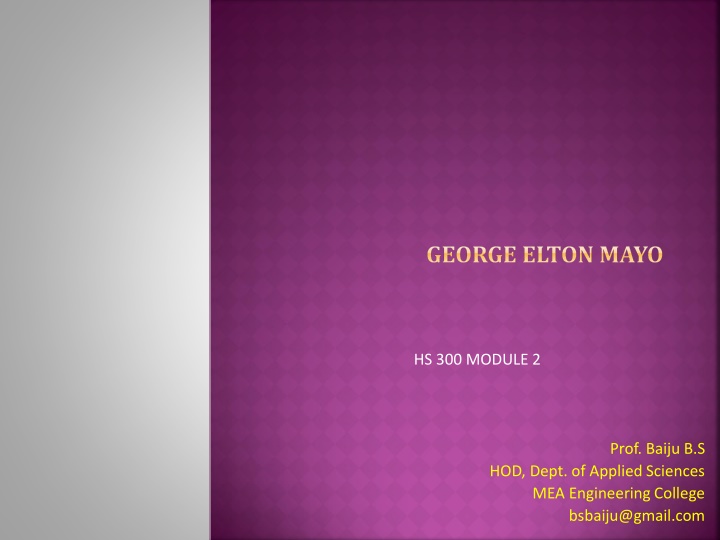 george elton mayo