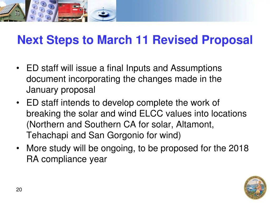 next steps to march 11 revised proposal