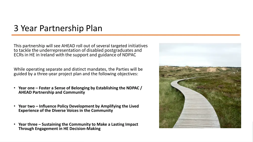 3 year partnership plan