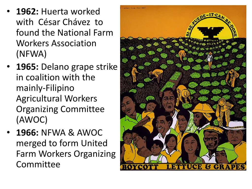 1962 huerta worked with c sar ch vez to found