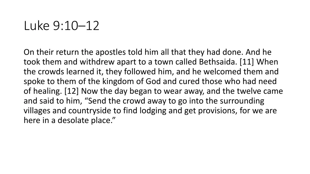 luke 9 10 12