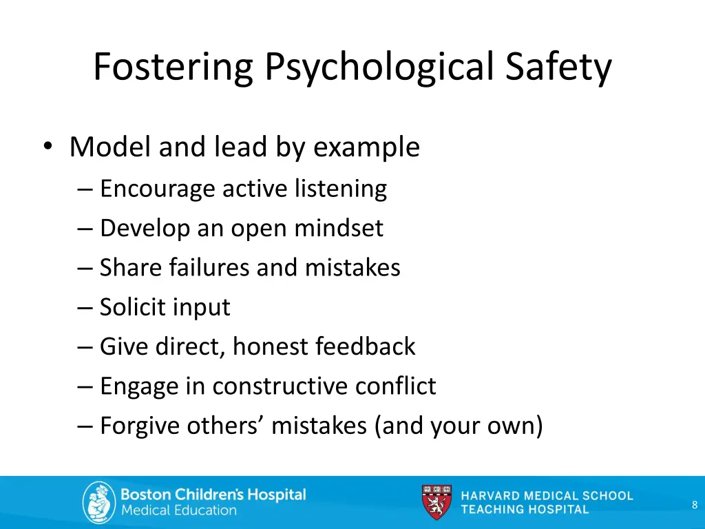 fostering psychological safety