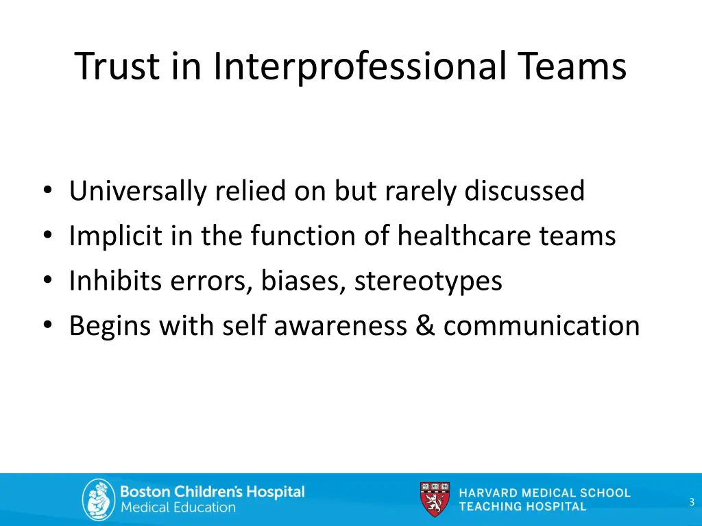 trust in interprofessional teams
