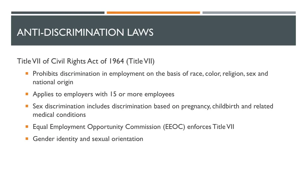 anti discrimination laws