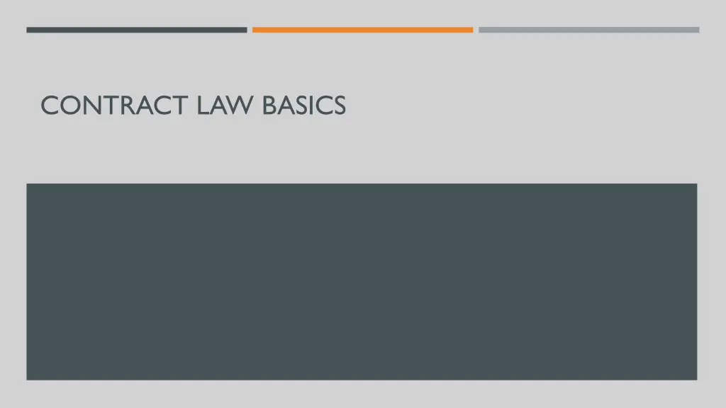 contract law basics