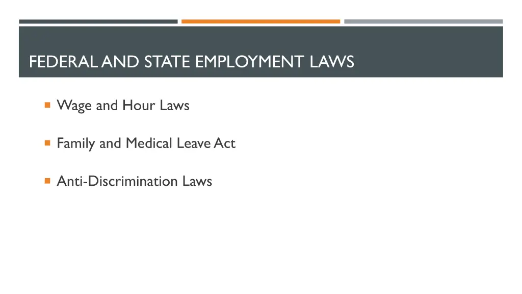 federal and state employment laws