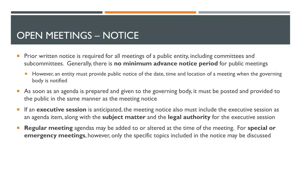 open meetings notice