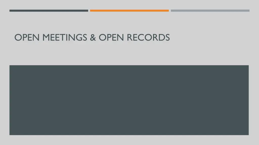 open meetings open records