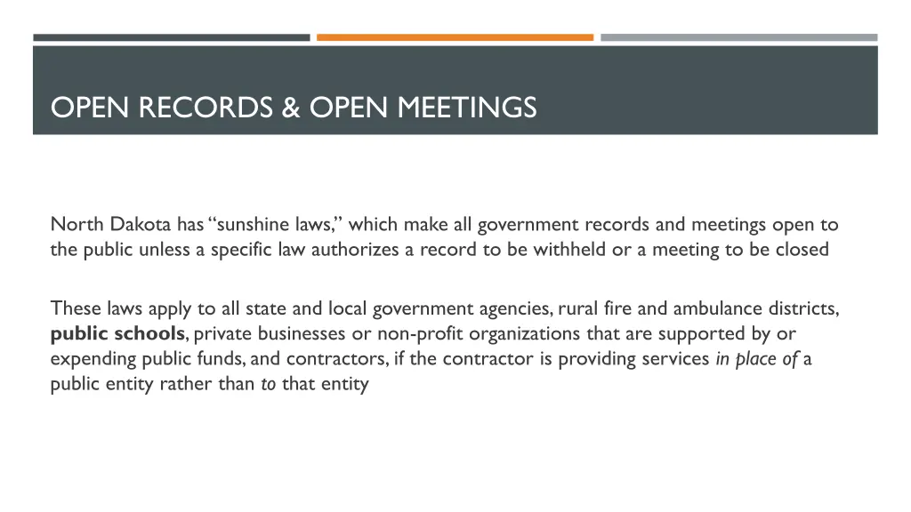 open records open meetings