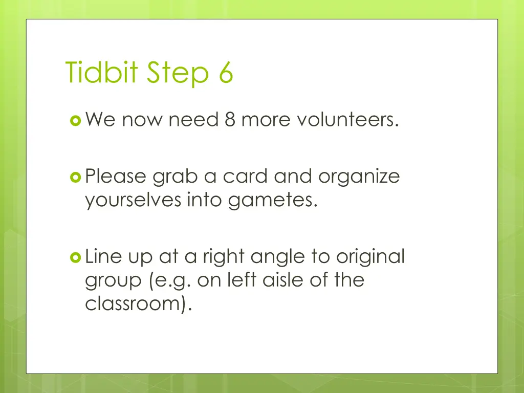 tidbit step 6
