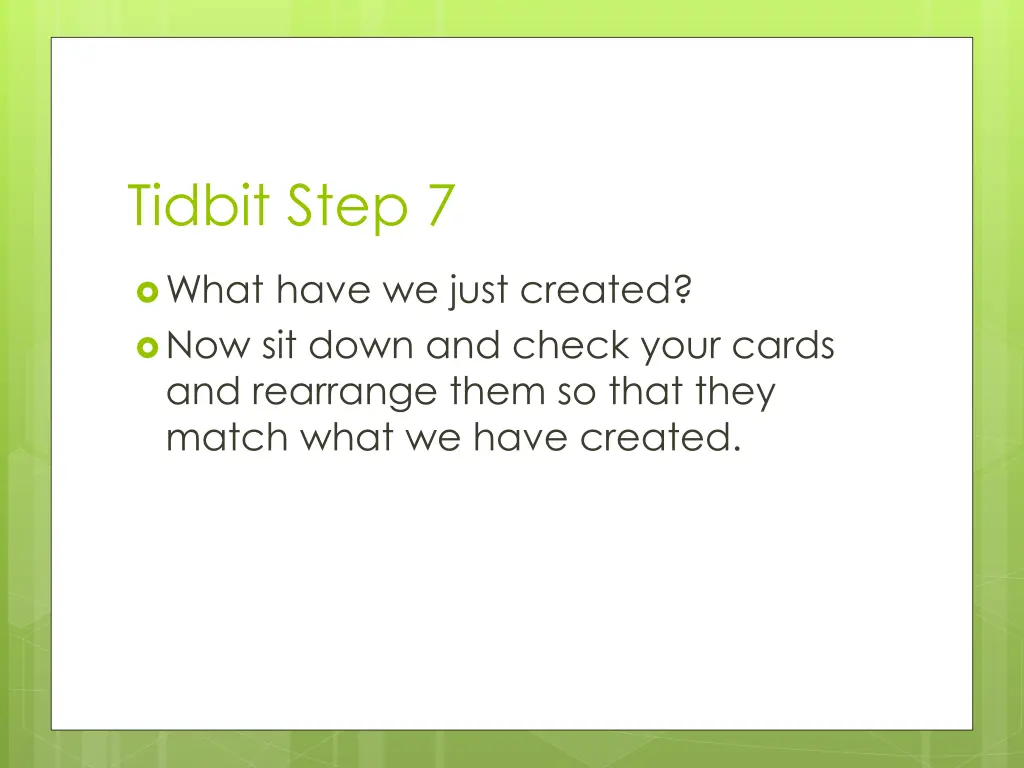tidbit step 7