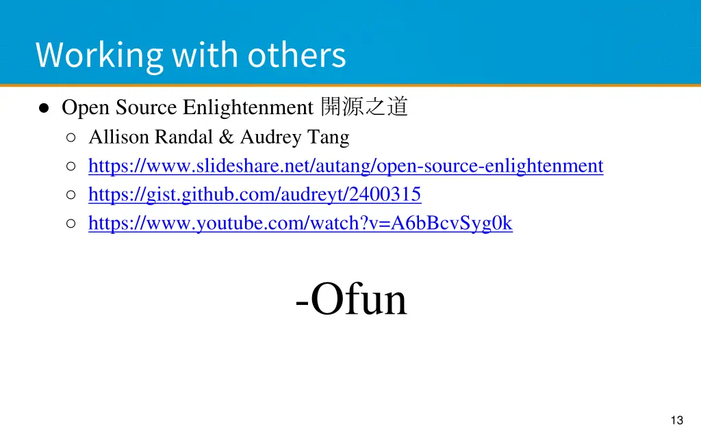 working with others