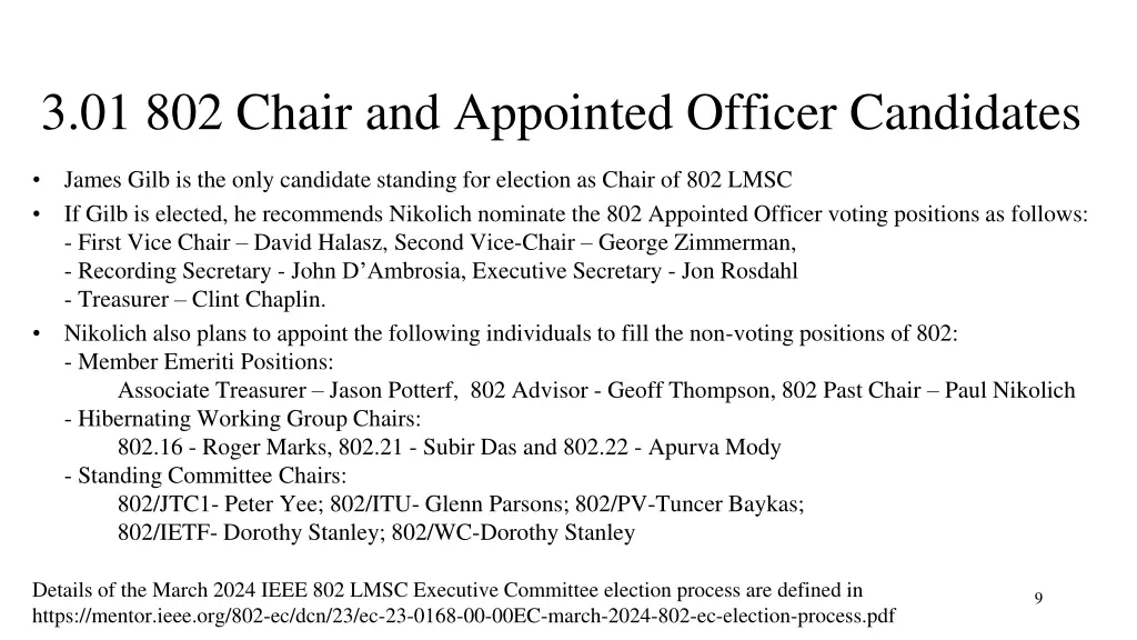 3 01 802 chair and appointed officer candidates