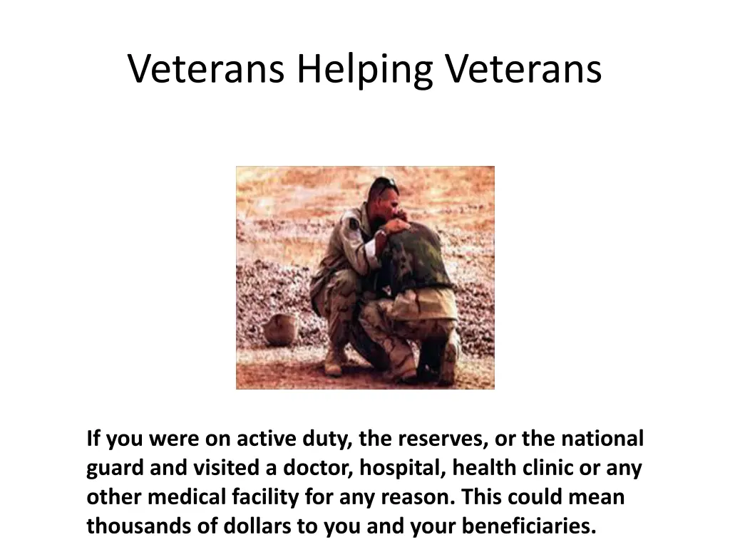 veterans helping veterans