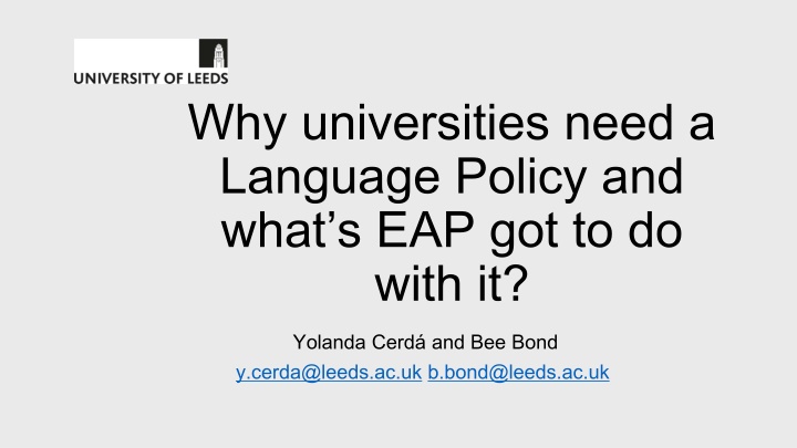 why universities need a language policy and what
