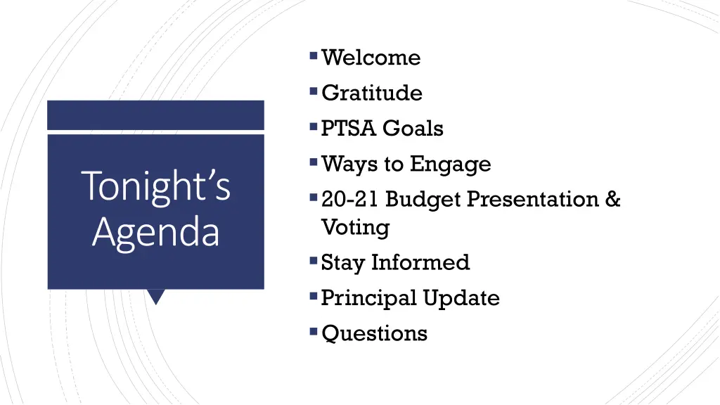 welcome gratitude ptsa goals ways to engage