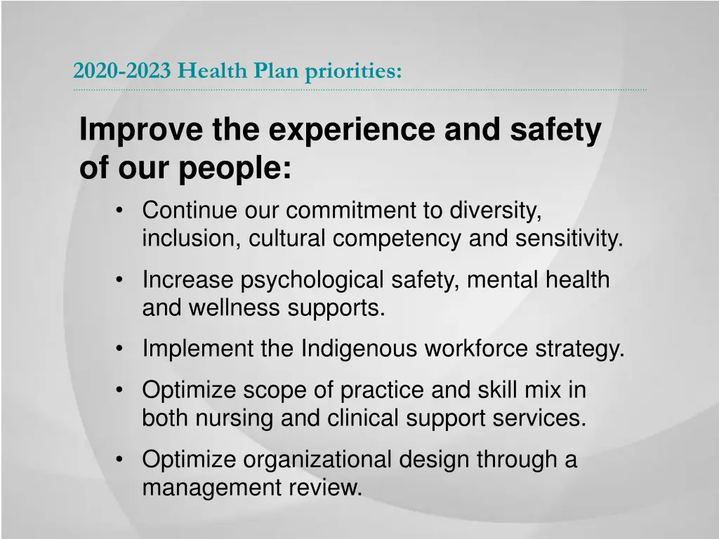 2020 2023 health plan priorities 2