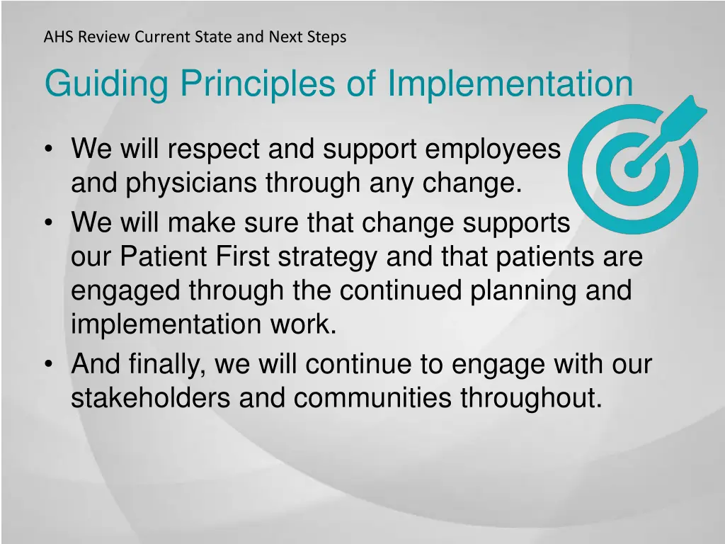 ahs review current state and next steps 3
