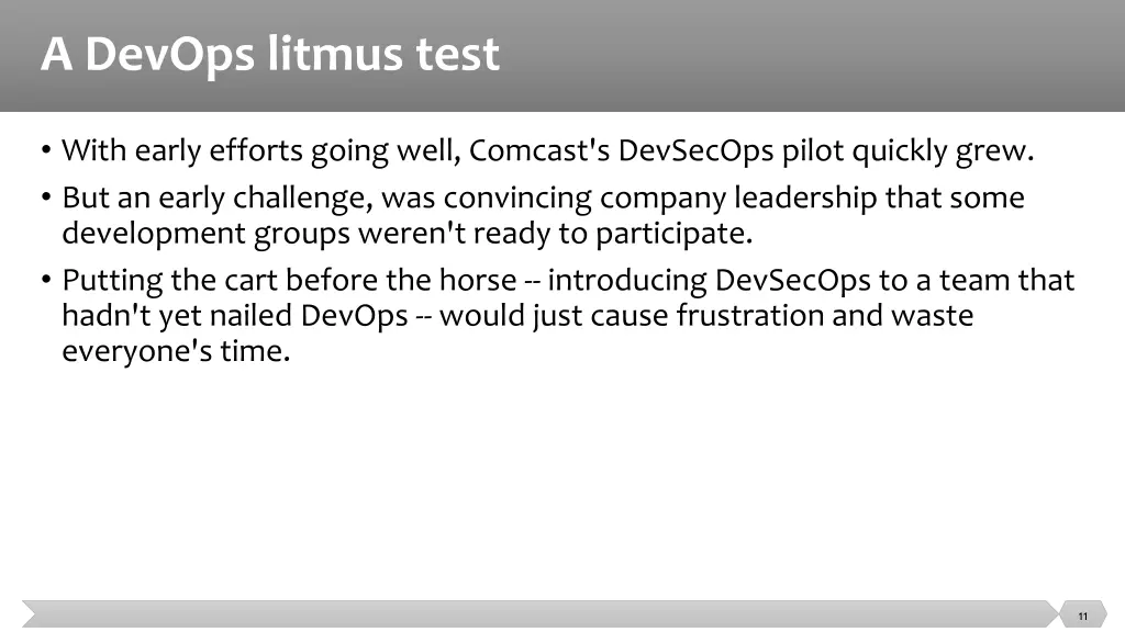 a devops litmus test